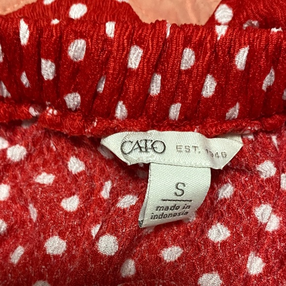 Elegant Red Strapless Polka Dot jumpsuit - Picture 3 of 3